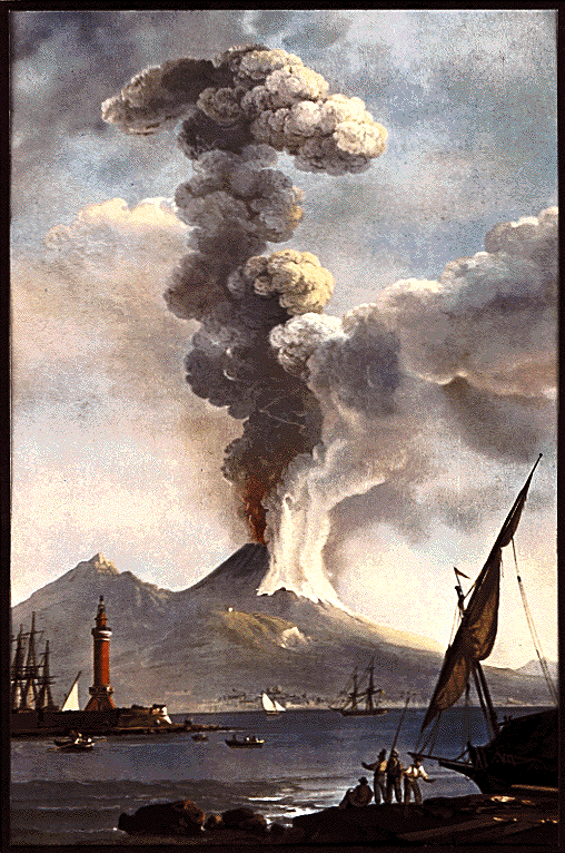 Camillo De Vito - Il grande pennacchio di ceneri e lapilli nell'eruzione del 1822
